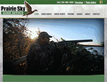Tablet Screenshot of prairieskyguideservice.com